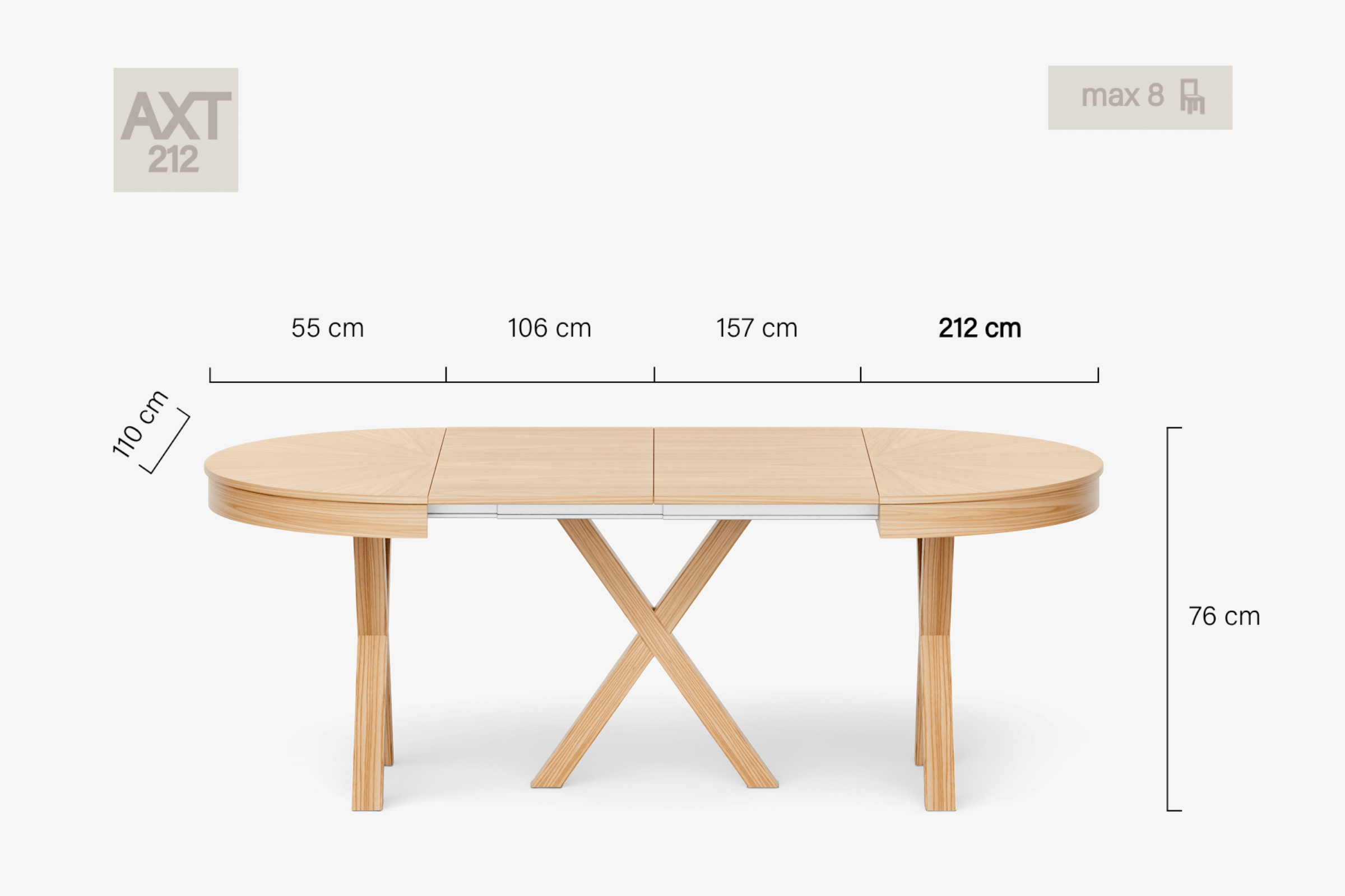 MICHELANGELO Round dining table