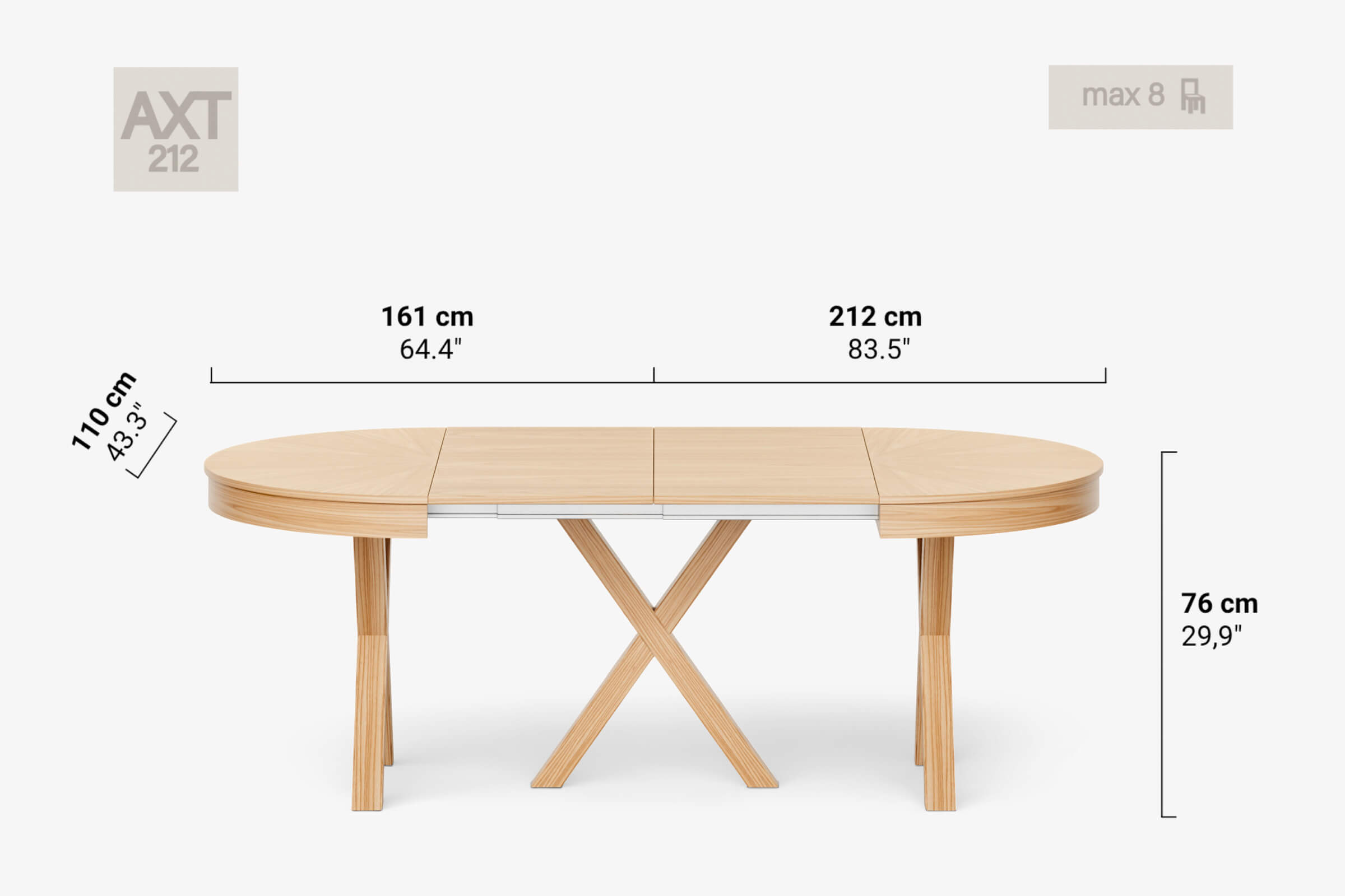 Table à manger ronde MICHELANGELO