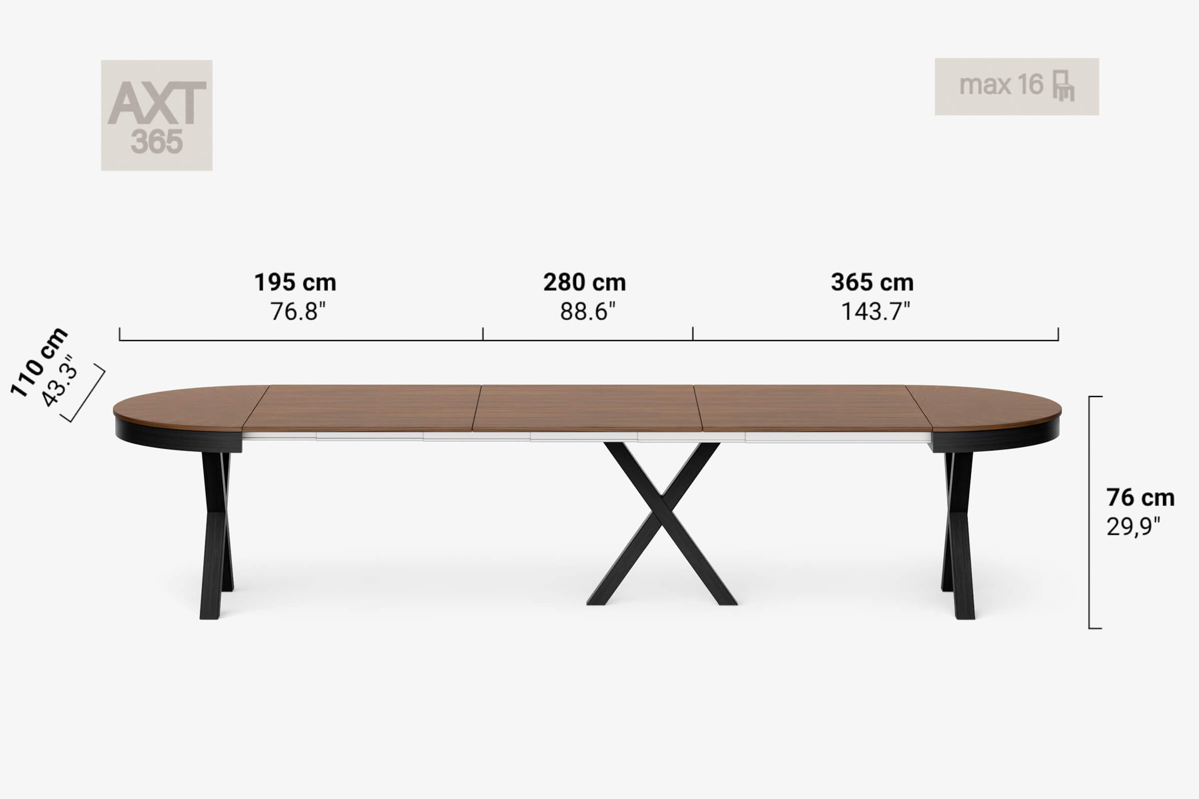 Table à manger ronde MICHELANGELO