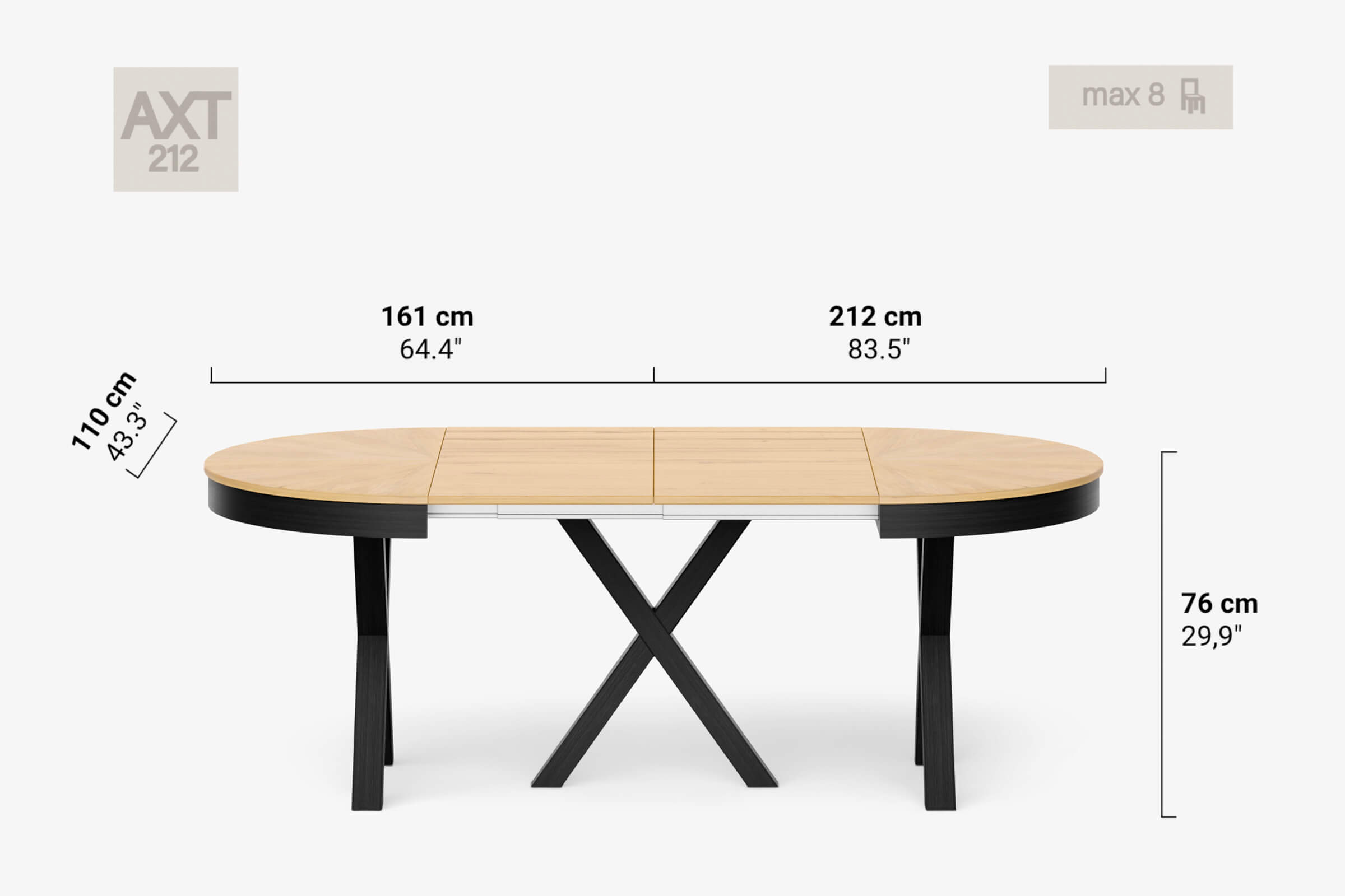 Table à manger ronde MICHELANGELO