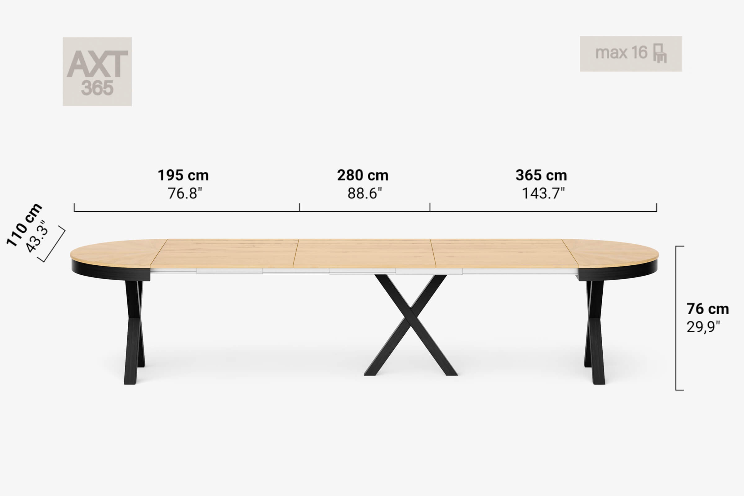 Table à manger ronde MICHELANGELO