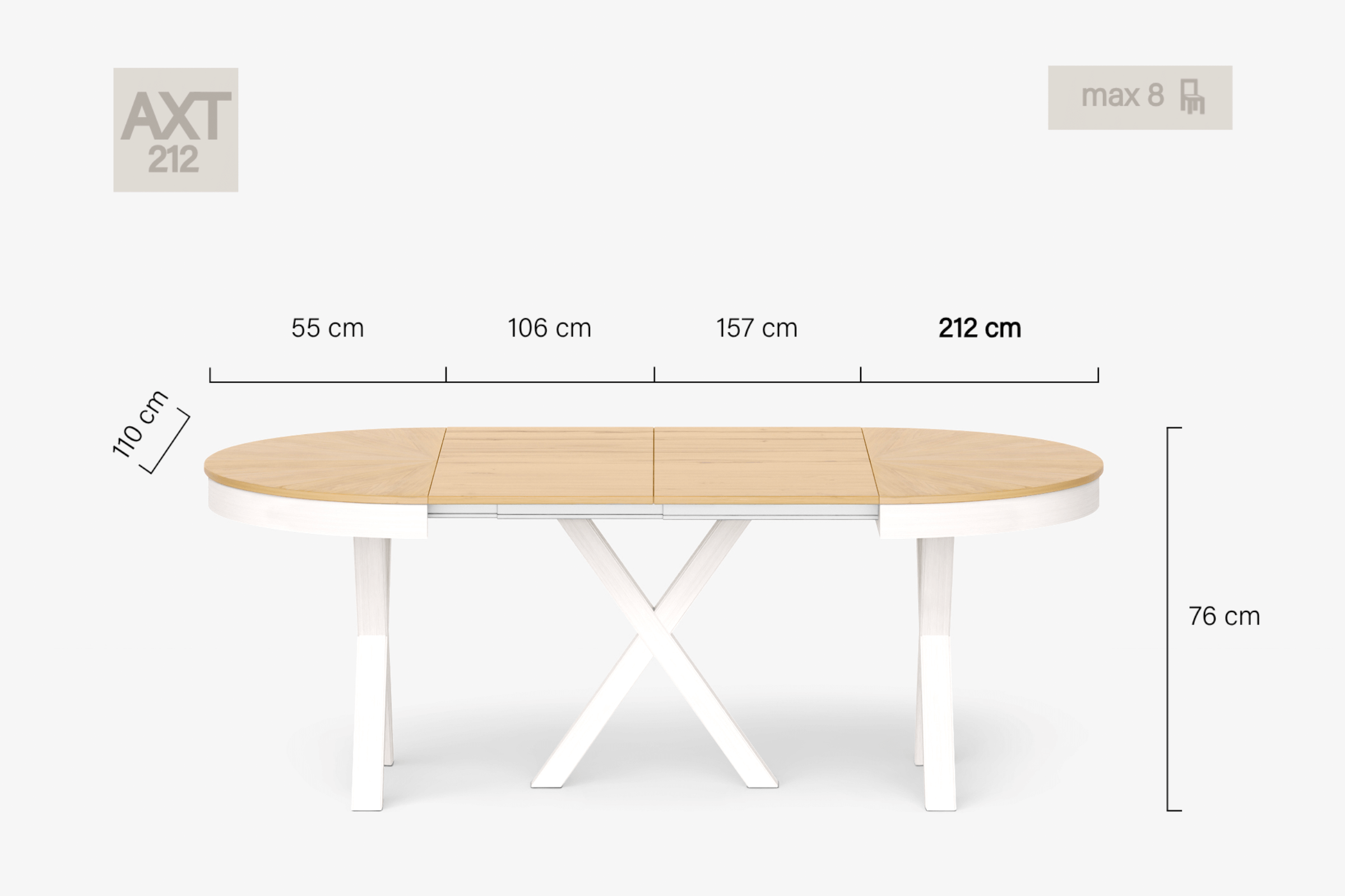 MICHELANGELO Round dining table