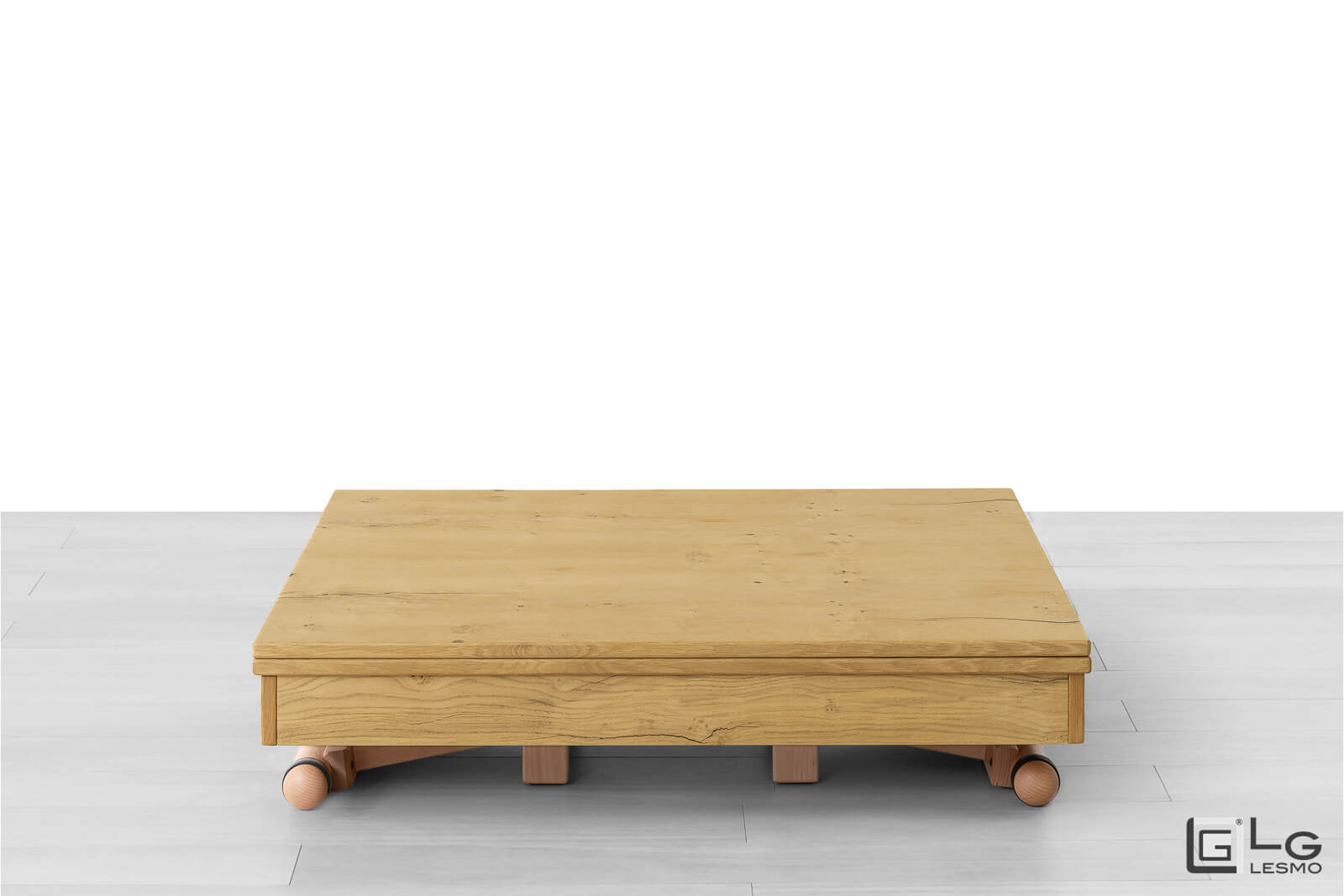 TAVOLINO TRASFORMABILE </br>Finitura Rovere Grezzo</br>220cm - 10 posti