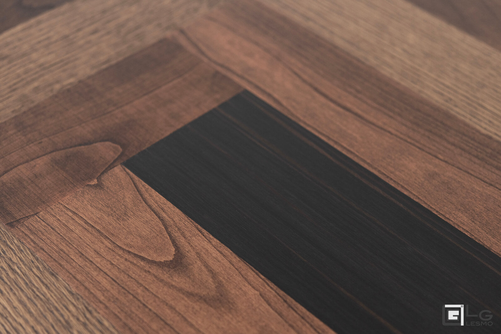 EXTENDABLE TABLE<br>Finish: Modern Coffee Elm<br>up to 14 seats