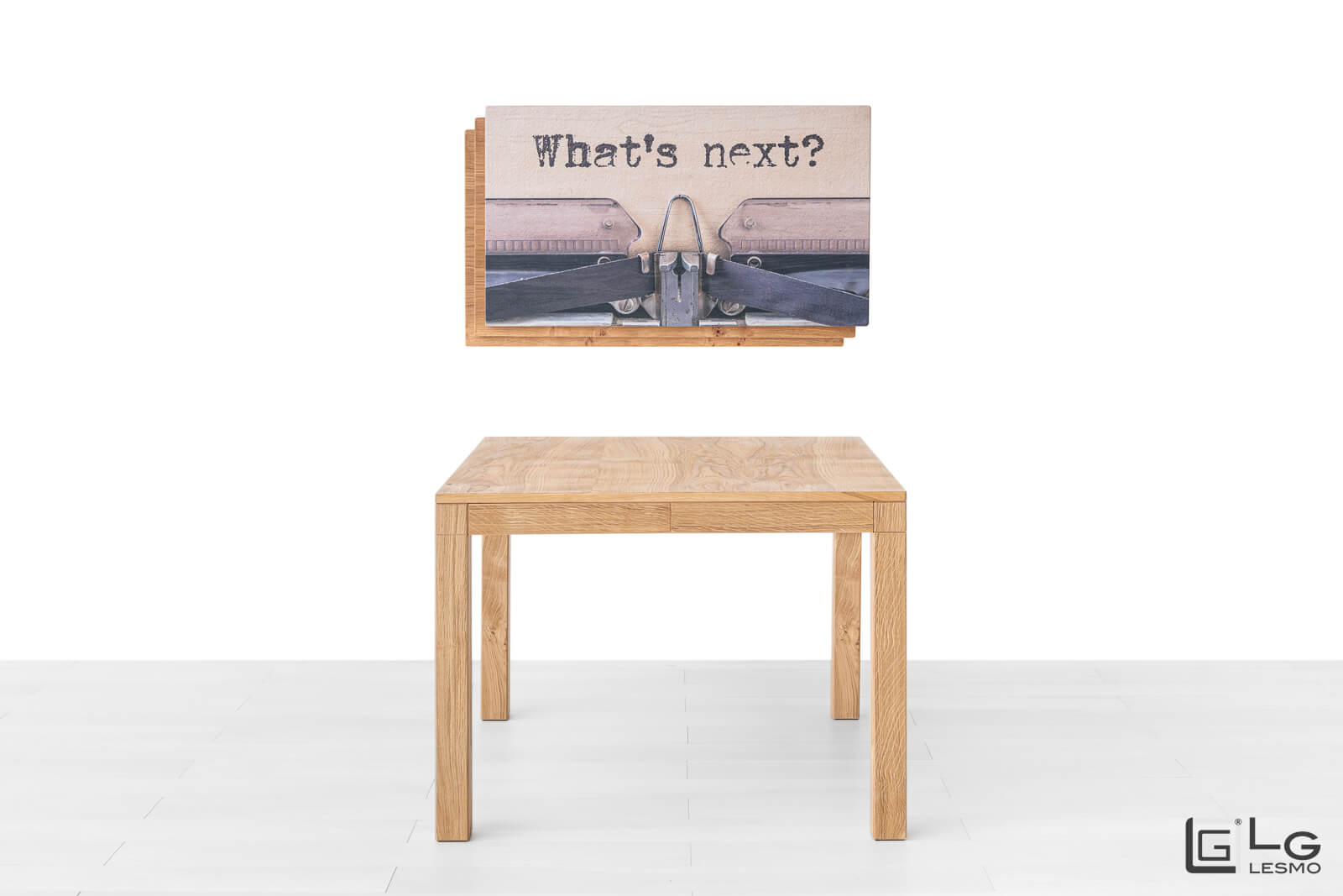 EXTENDABLE TABLE<br>Finish: Raw Oak<br>up to 12 seats