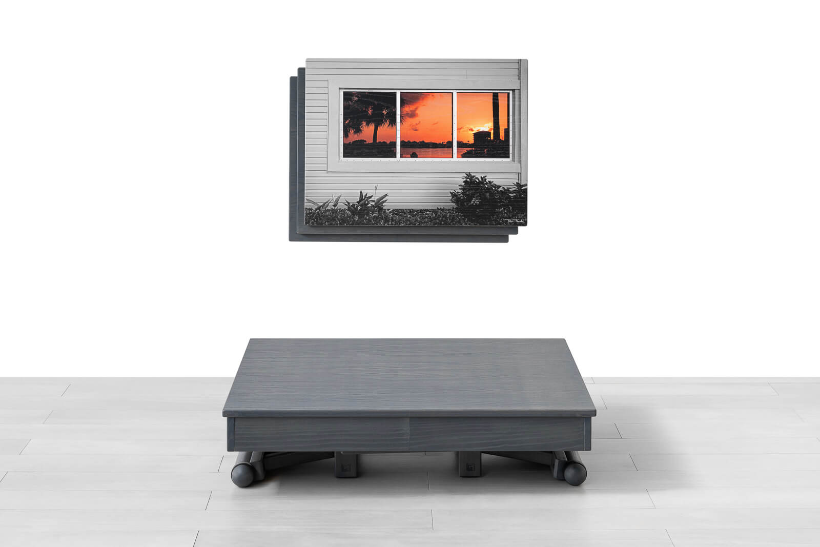 EXTENDABLE COFFEE TABLE<br>Finish: Anthracite Ash<br>up to 12 seats