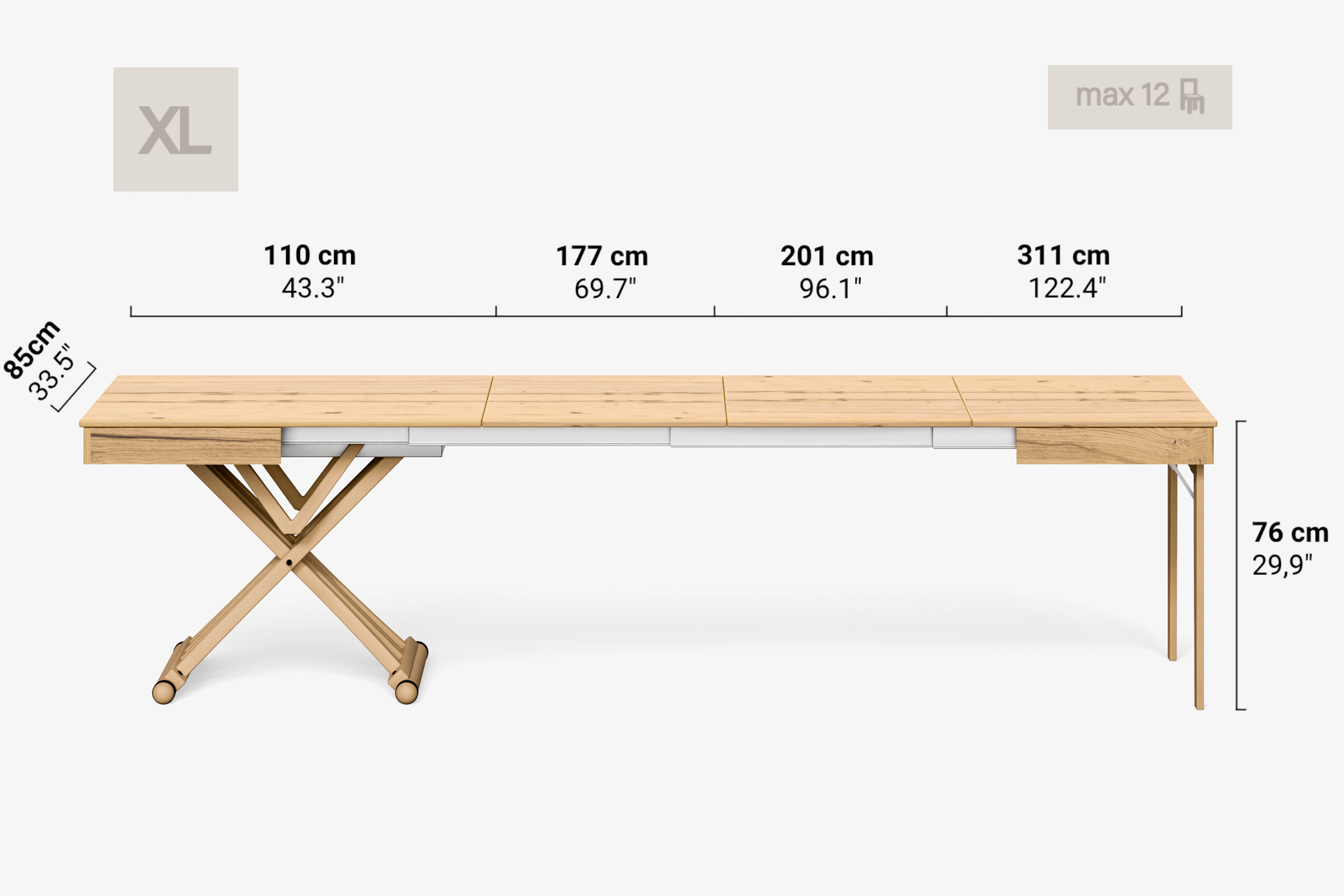 LEONARDO Extendable Coffee Table