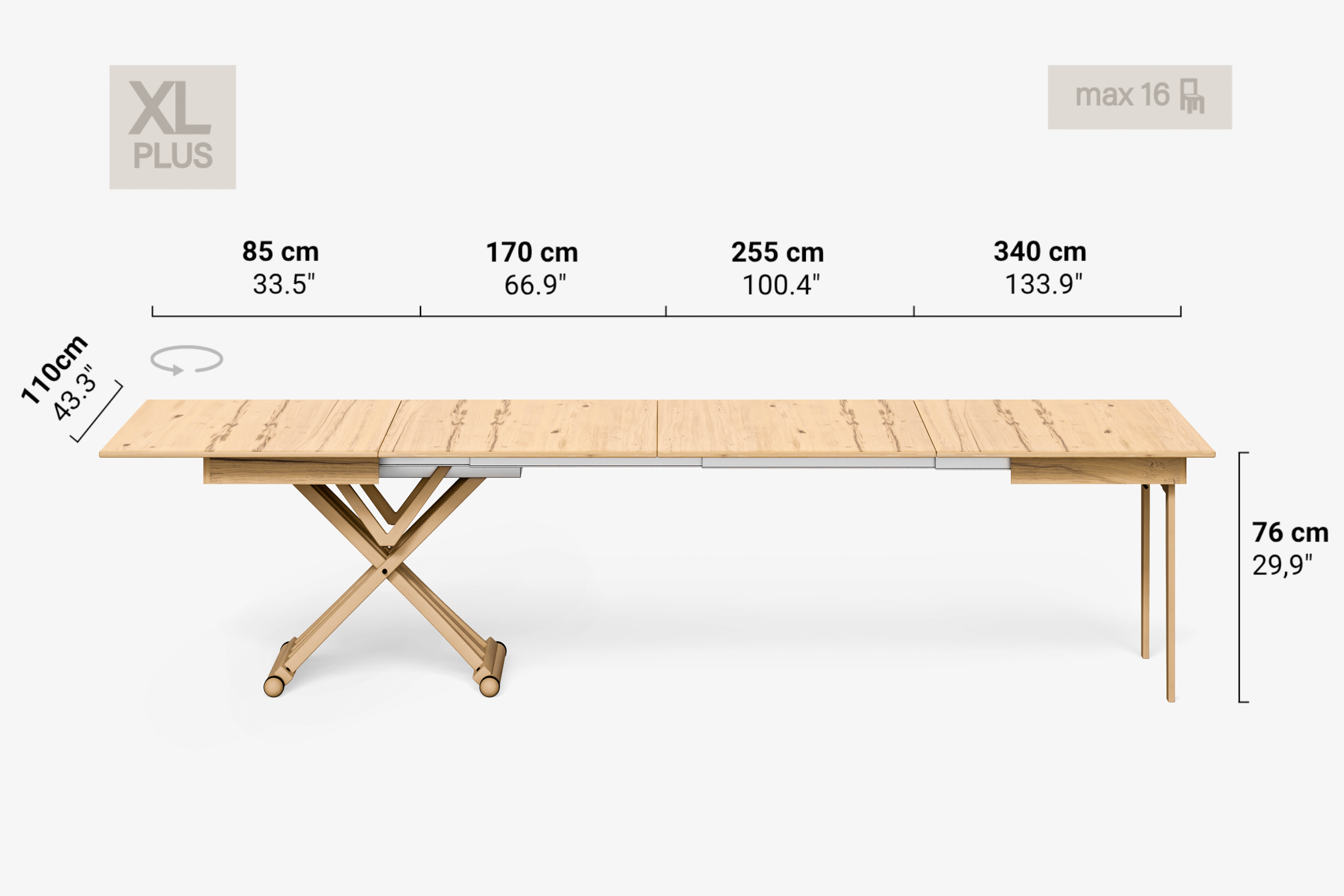 LEONARDO Extendable Coffee Table