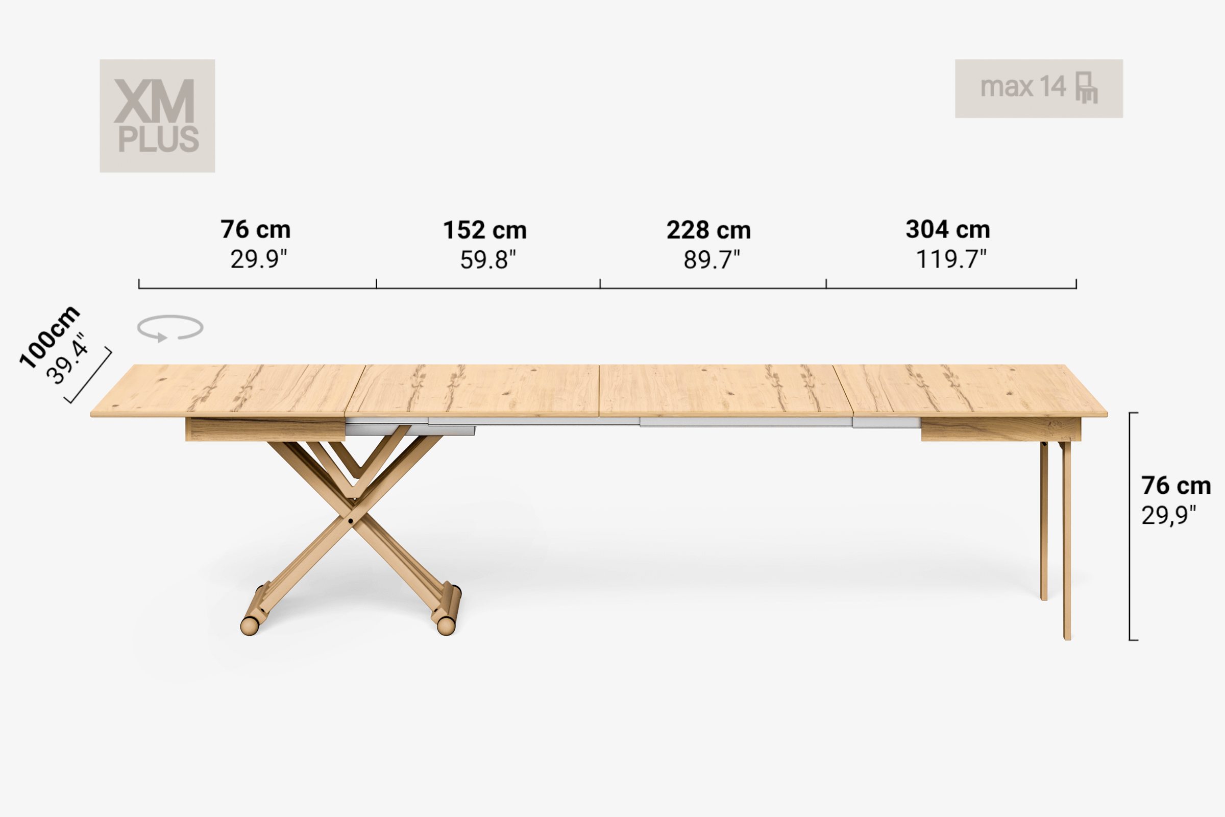 LEONARDO Extendable Coffee Table