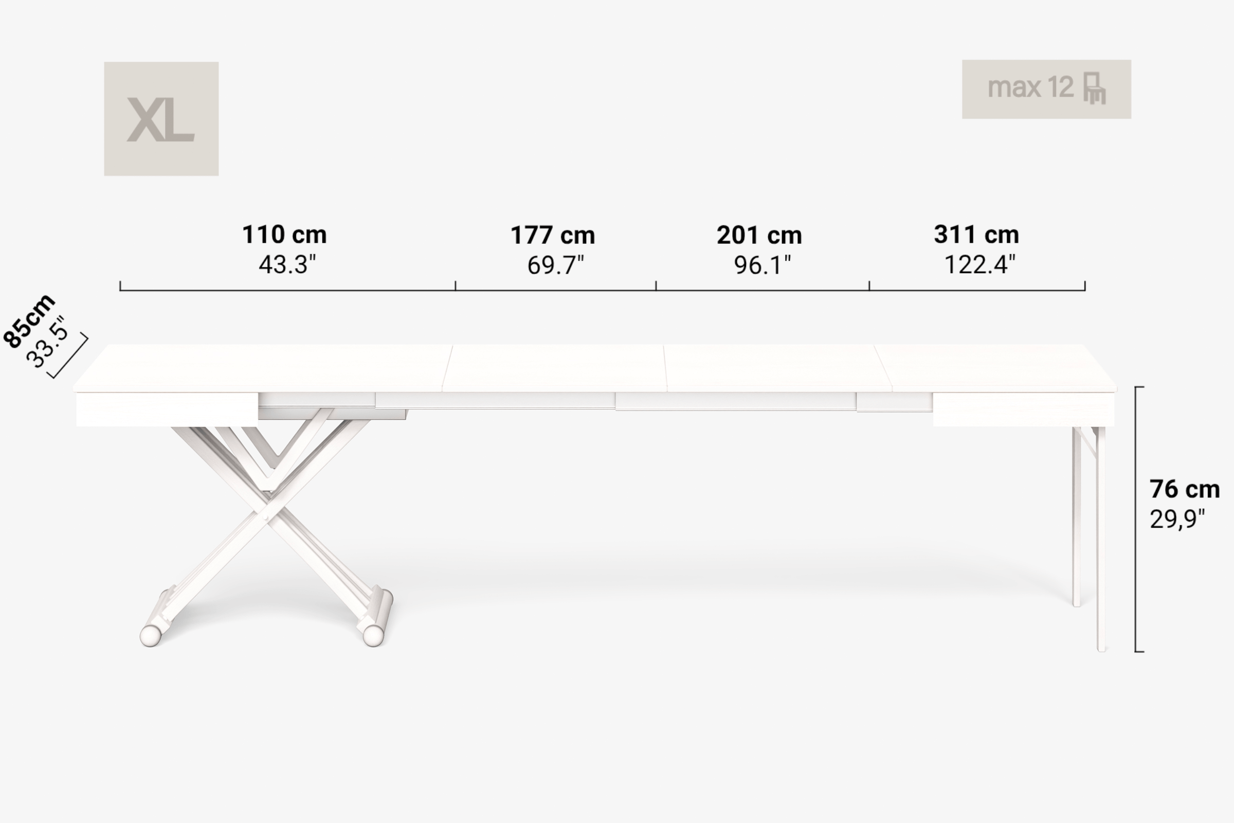 LEONARDO Extendable Coffee Table