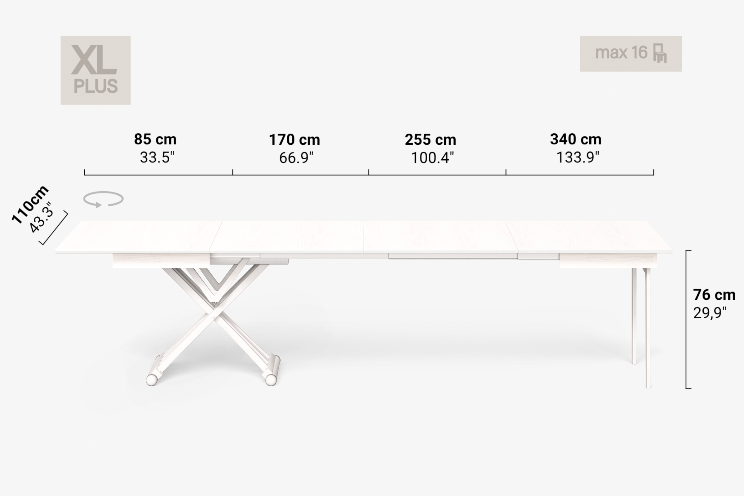 LEONARDO Extendable Coffee Table