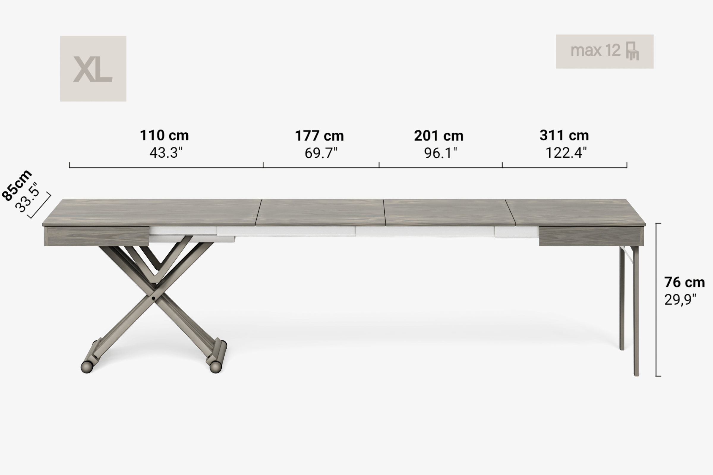 LEONARDO Extendable Coffee Table