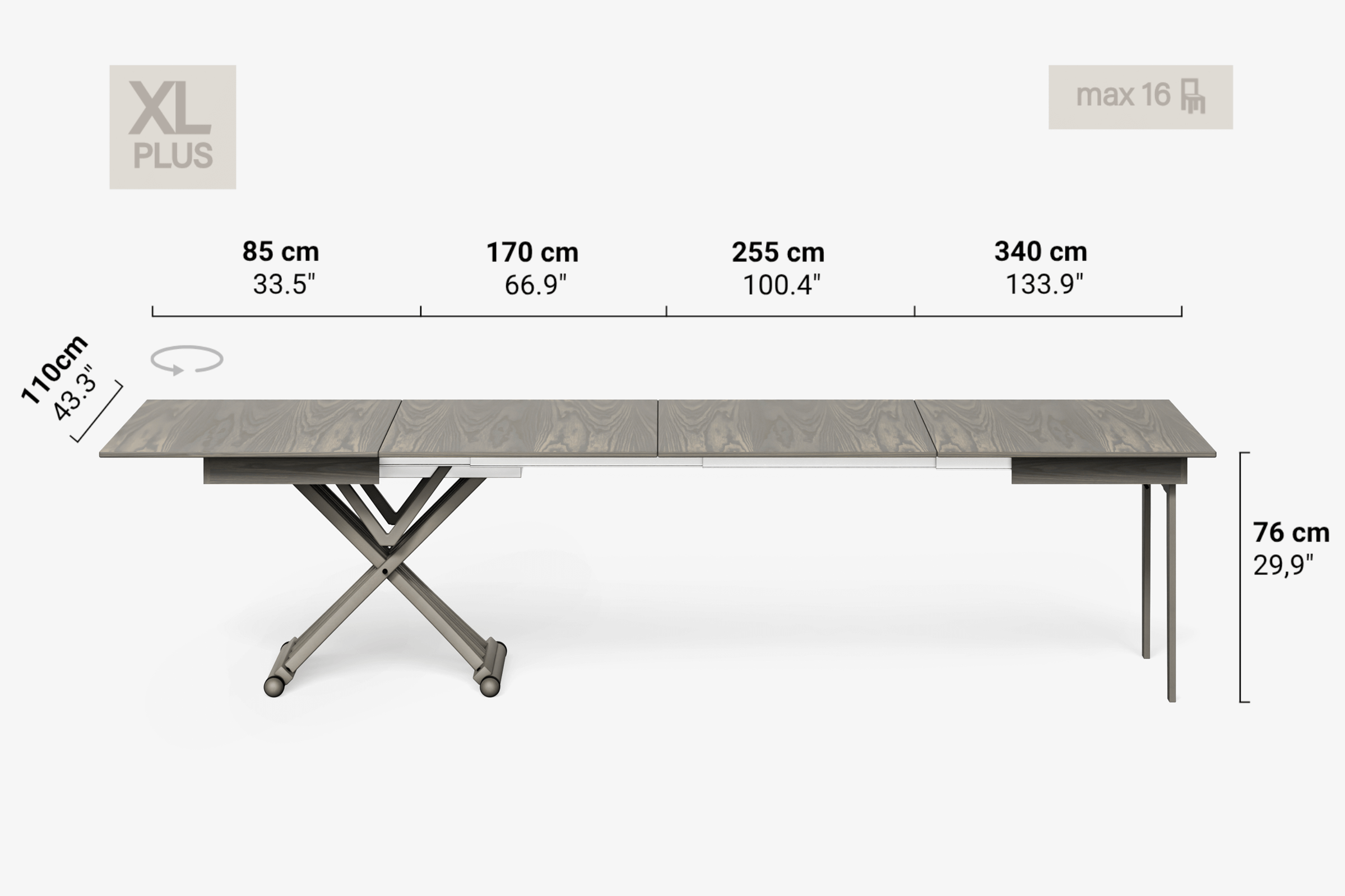 LEONARDO Extendable Coffee Table