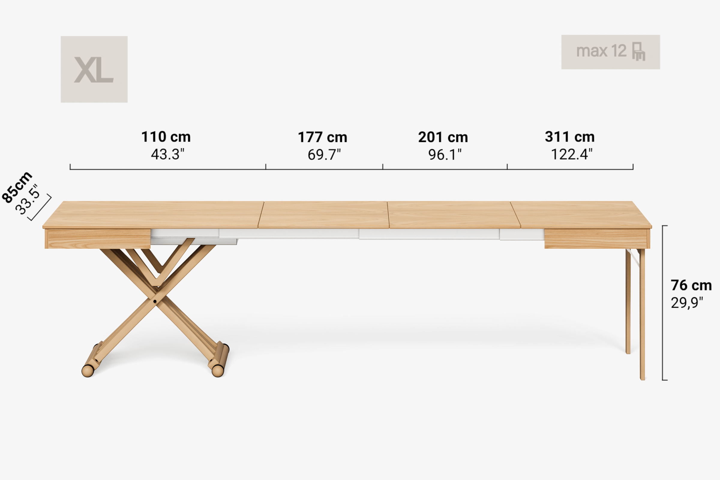 LEONARDO Extendable Coffee Table
