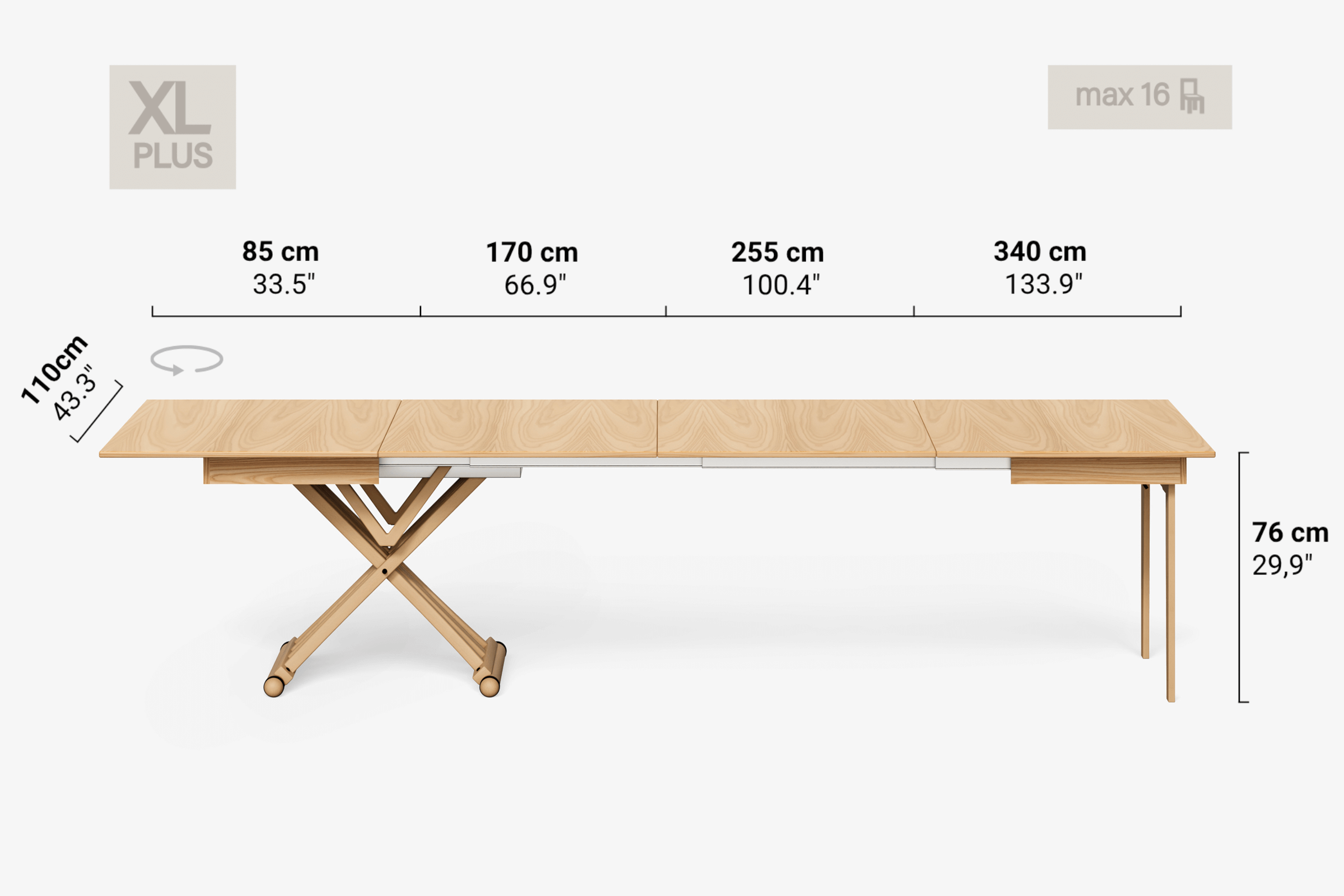 LEONARDO Extendable Coffee Table