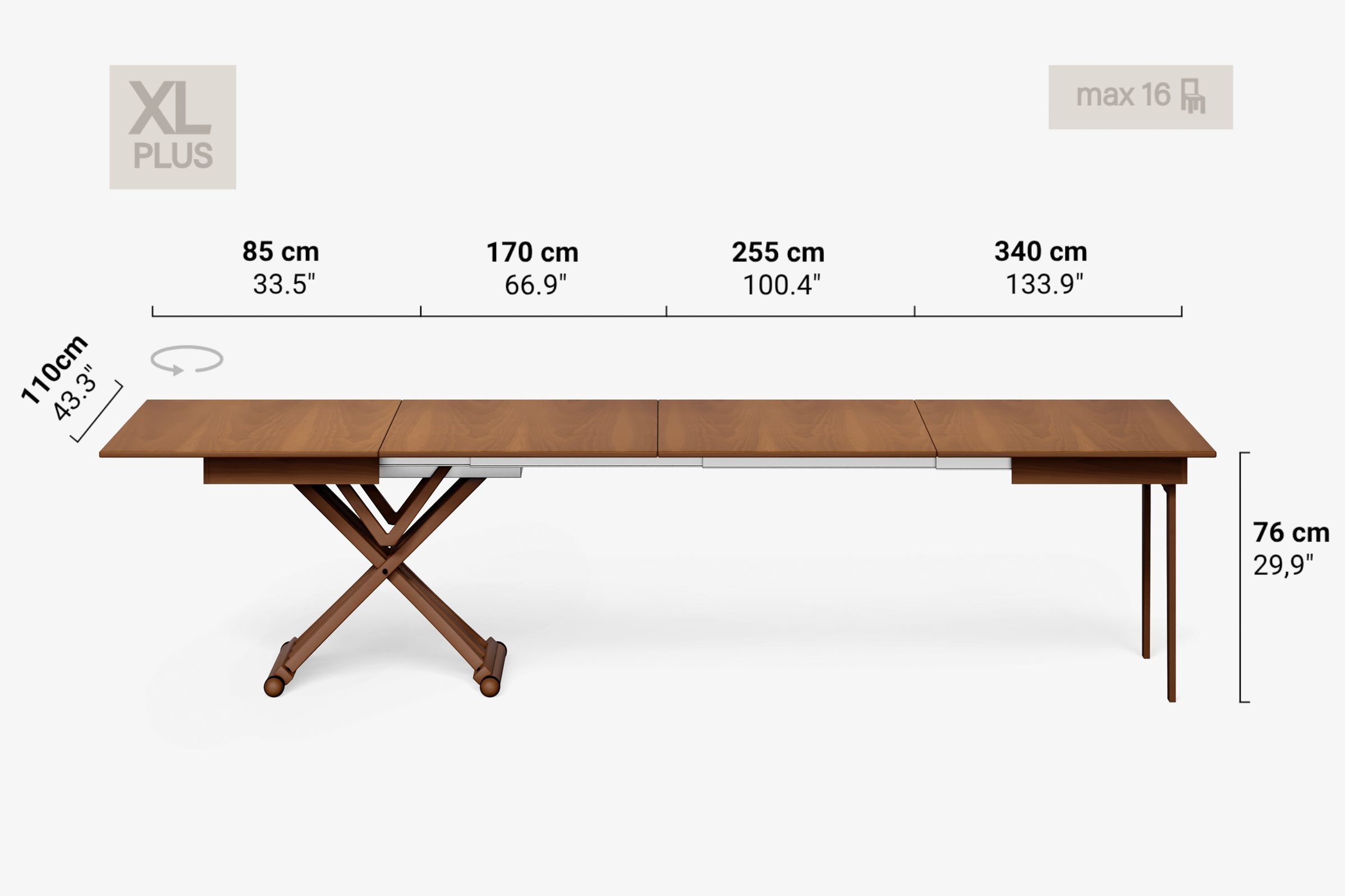 LEONARDO Extendable Coffee Table