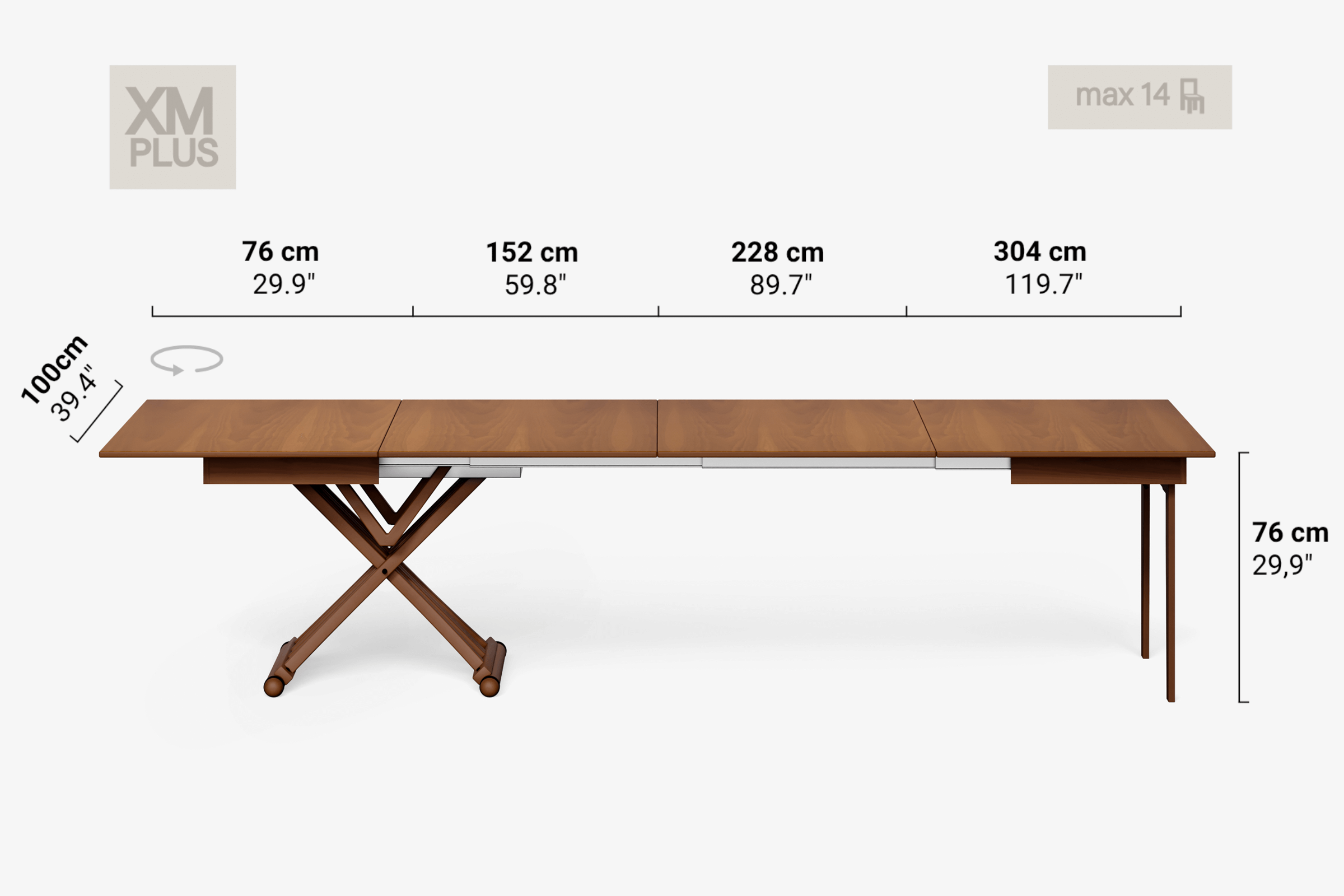 LEONARDO Extendable Coffee Table