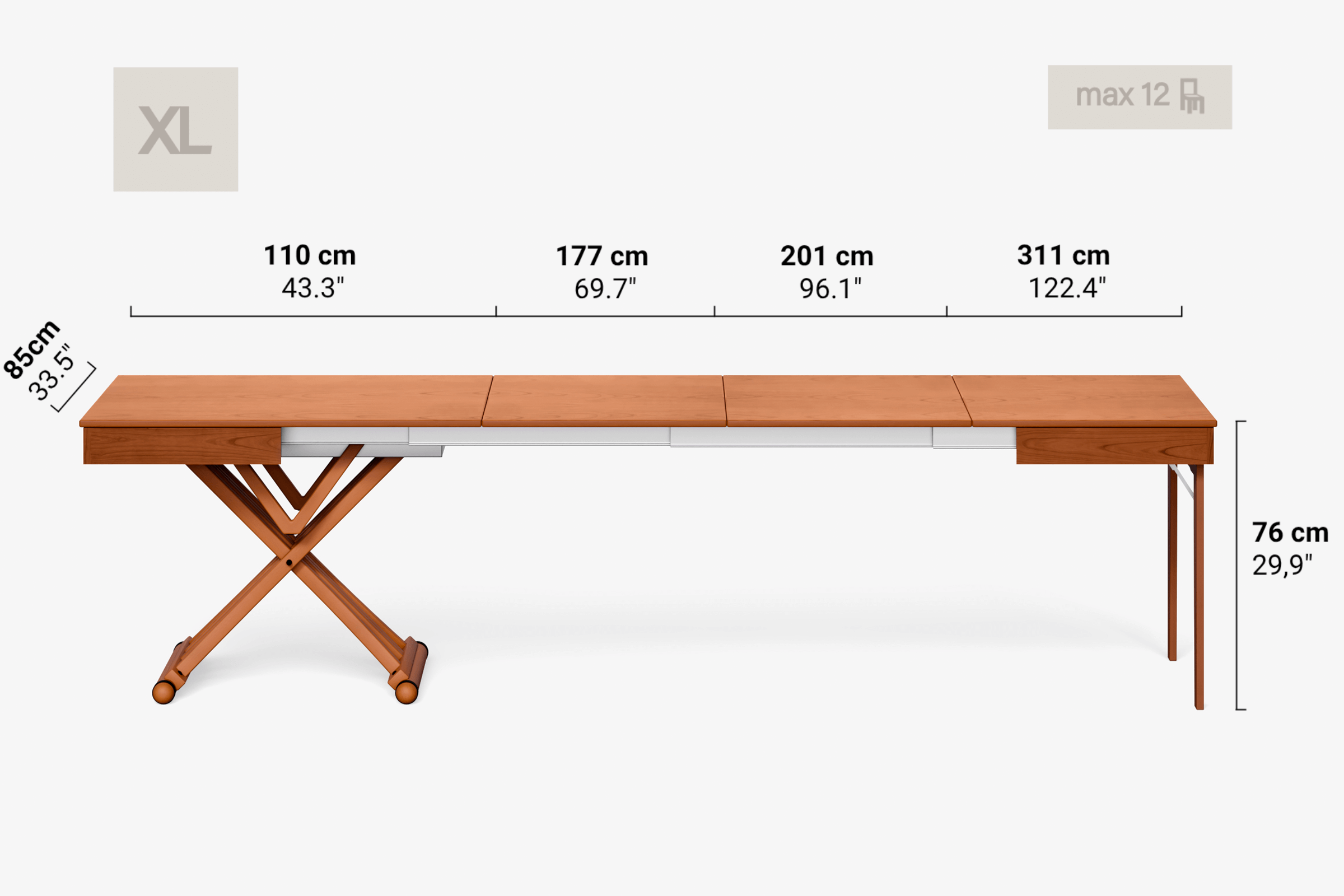 LEONARDO Extendable Coffee Table