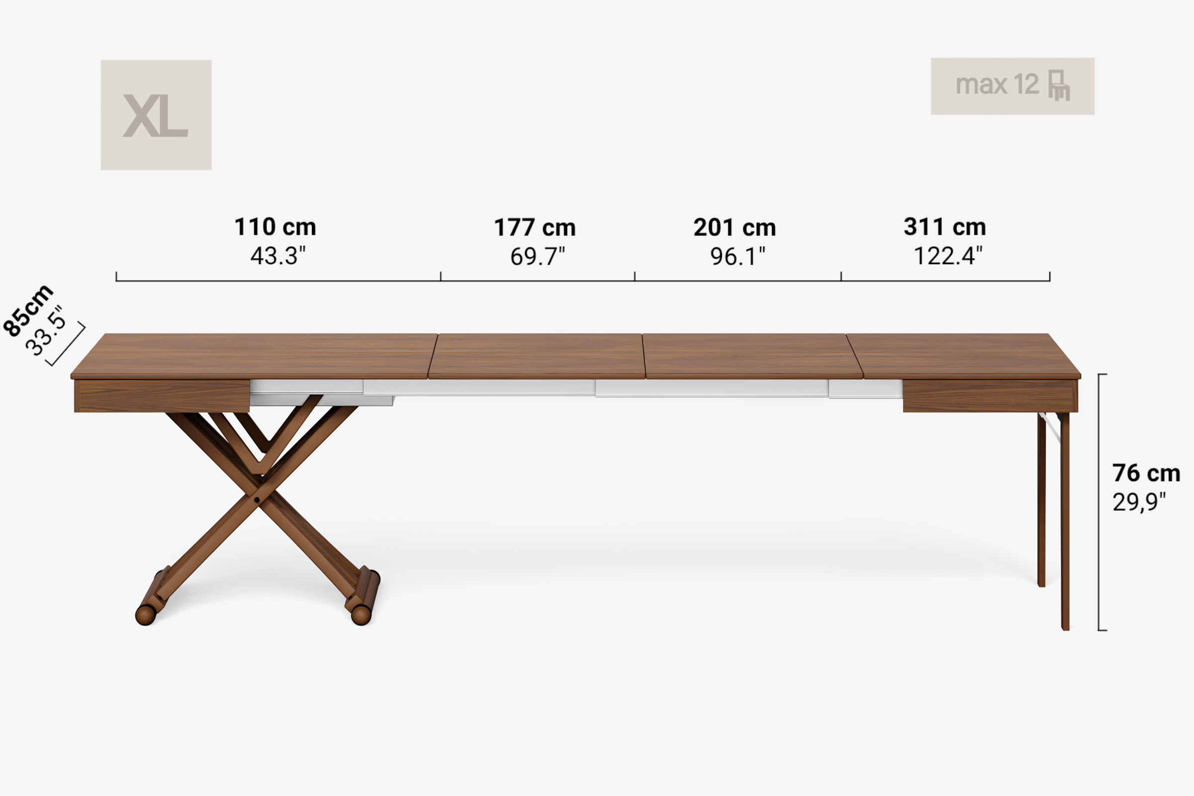 LEONARDO Extendable Coffee Table