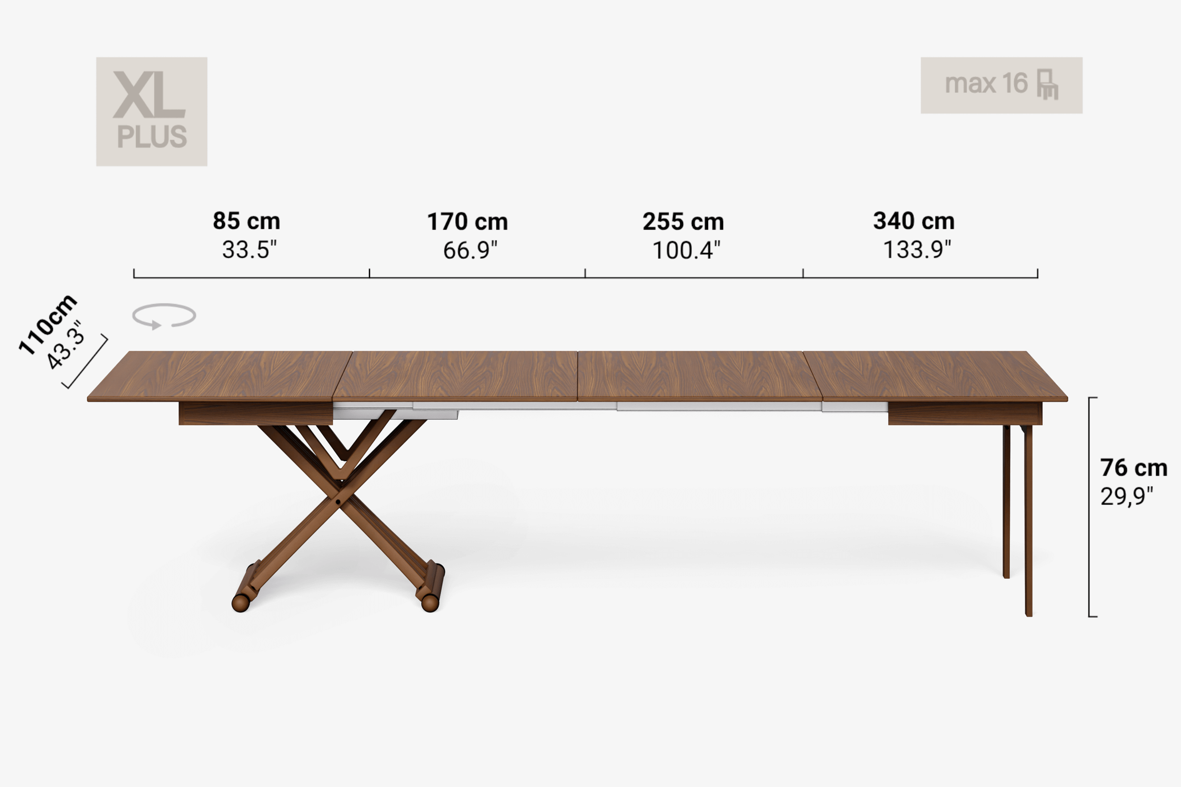 LEONARDO Extendable Coffee Table