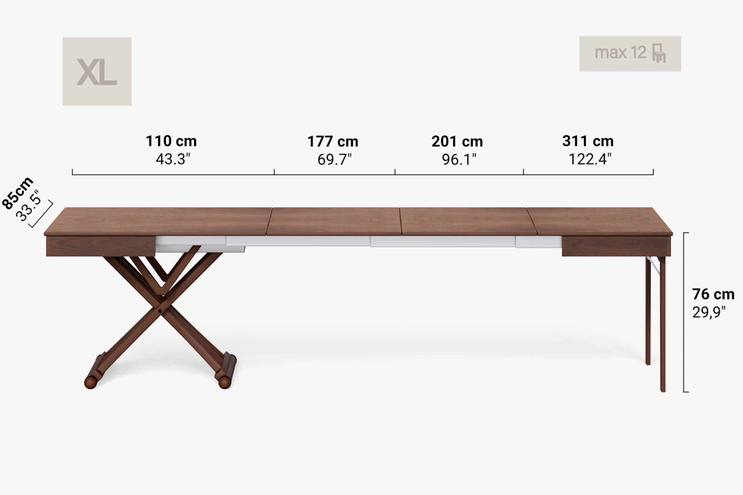 LEONARDO Extendable Coffee Table