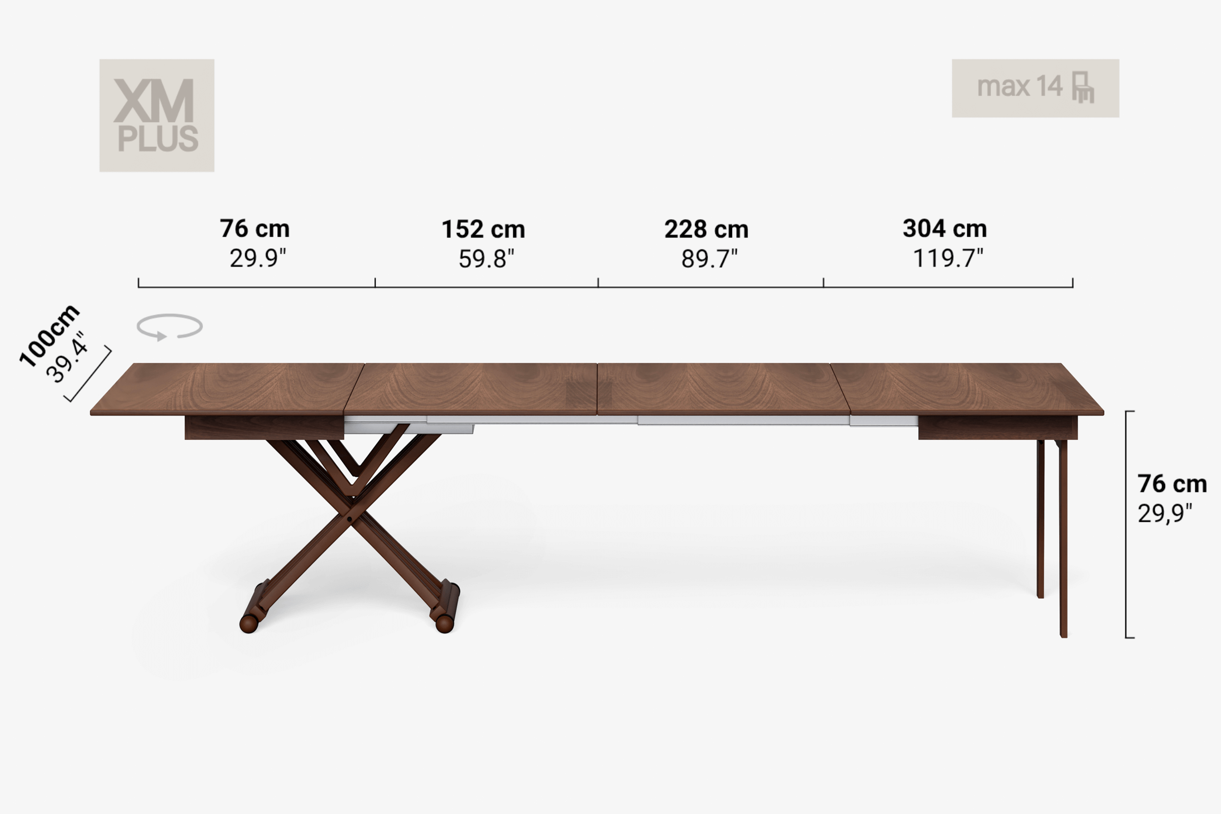 LEONARDO Extendable Coffee Table