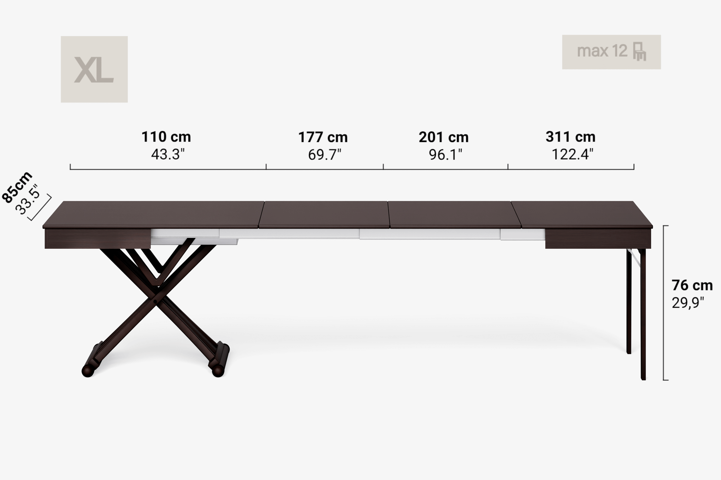 LEONARDO Extendable Coffee Table