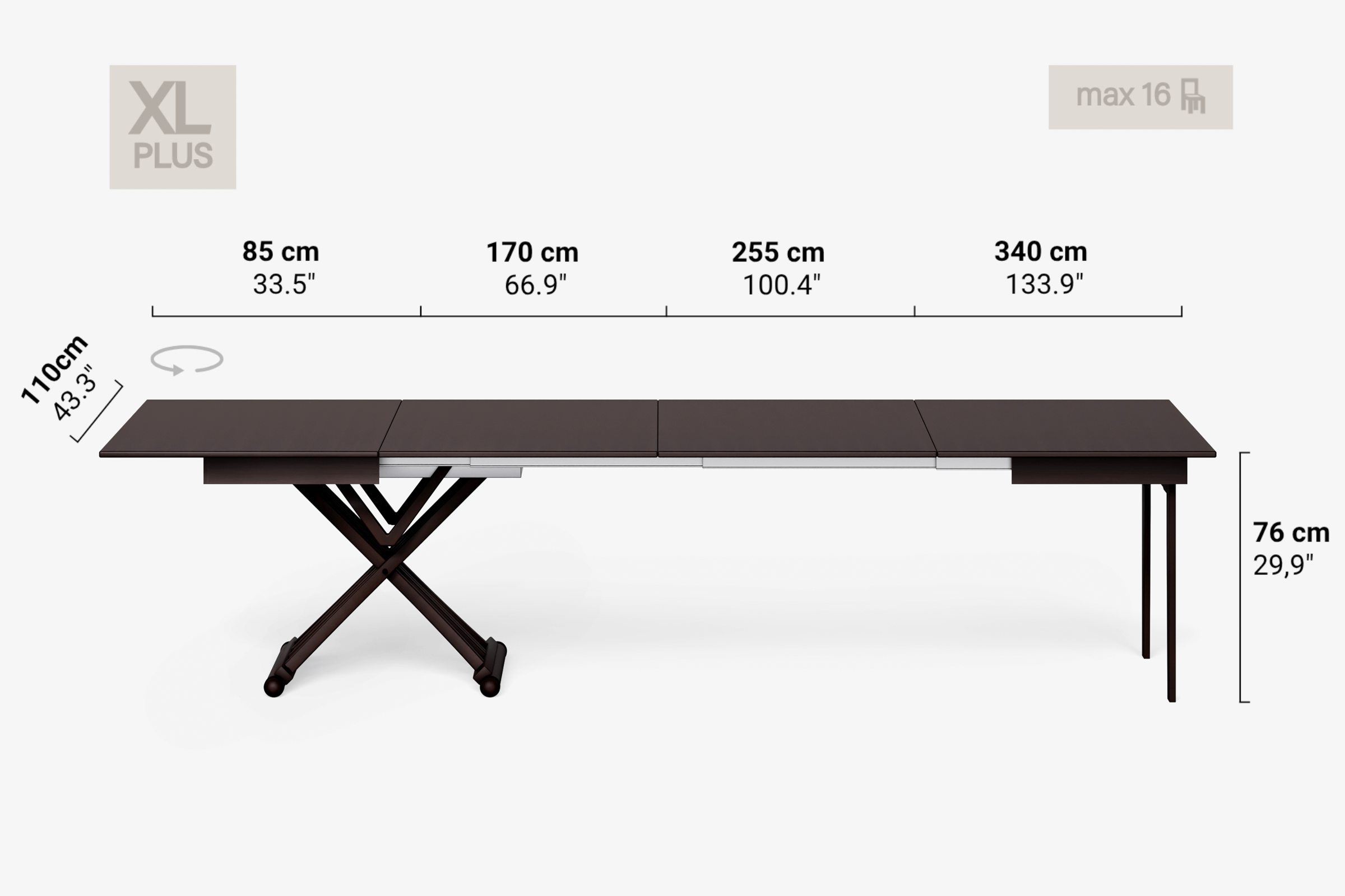 LEONARDO Extendable Coffee Table