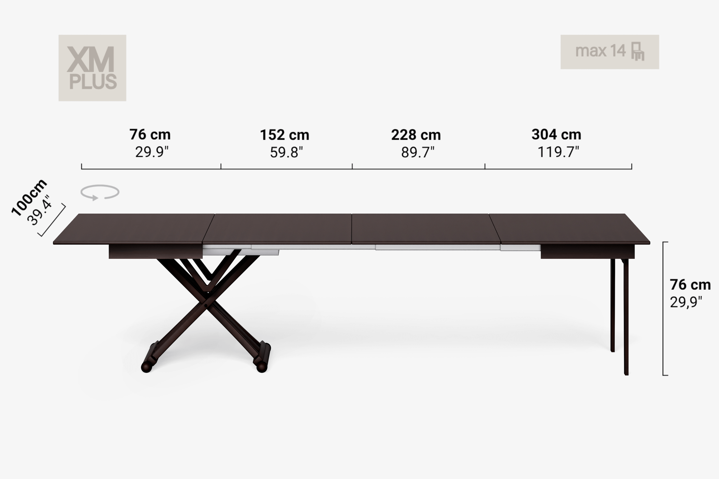 LEONARDO Extendable Coffee Table