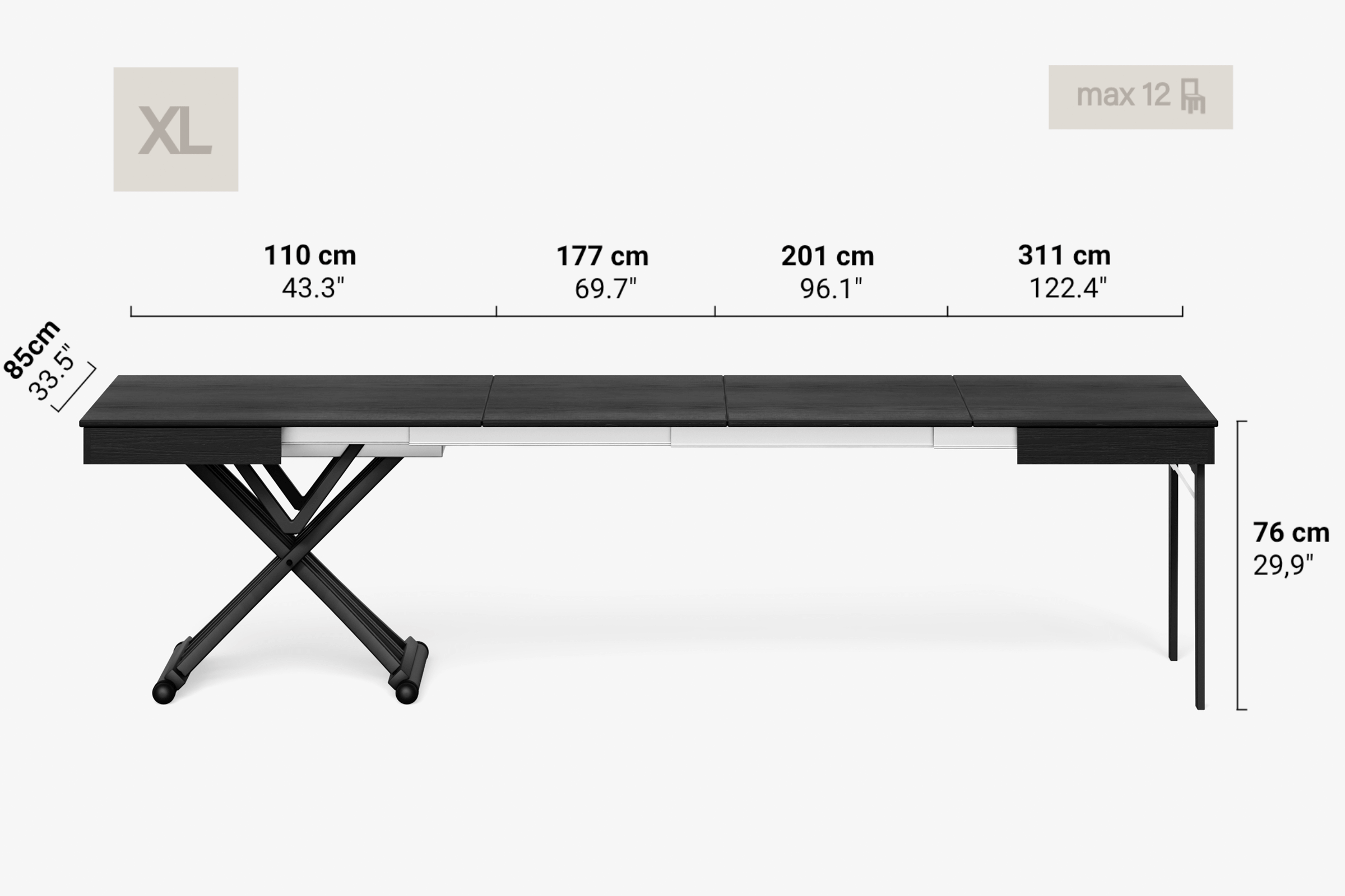 LEONARDO Extendable Coffee Table