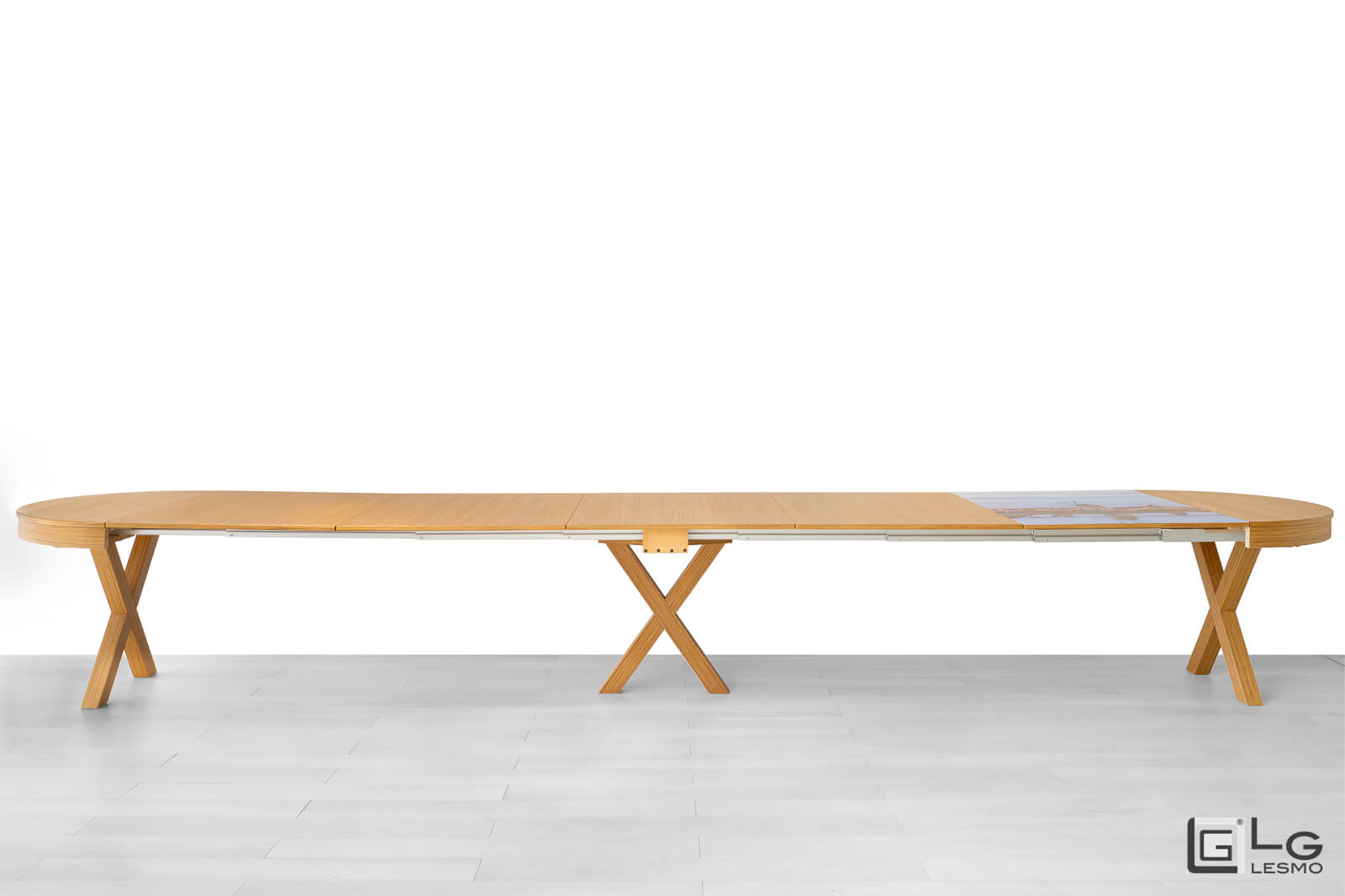 TAVOLO ALLUNGABILE </br> Finitura Teak</br> 535 cm - 22 posti