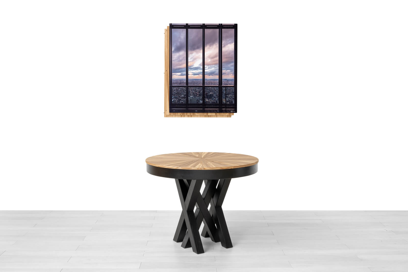 TAVOLO ALLUNGABILE<br>Finitura: Frassino Oliva e Frassino Nero<br>fino a 14 posti