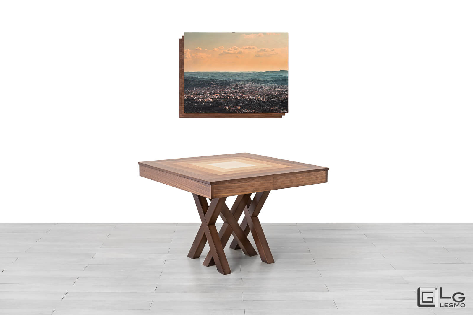 TAVOLO ALLUNGABILE<br>Finitura: Noce Canaletto<br>Fino a 16 posti